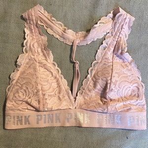 VS PINK pink lace bralette